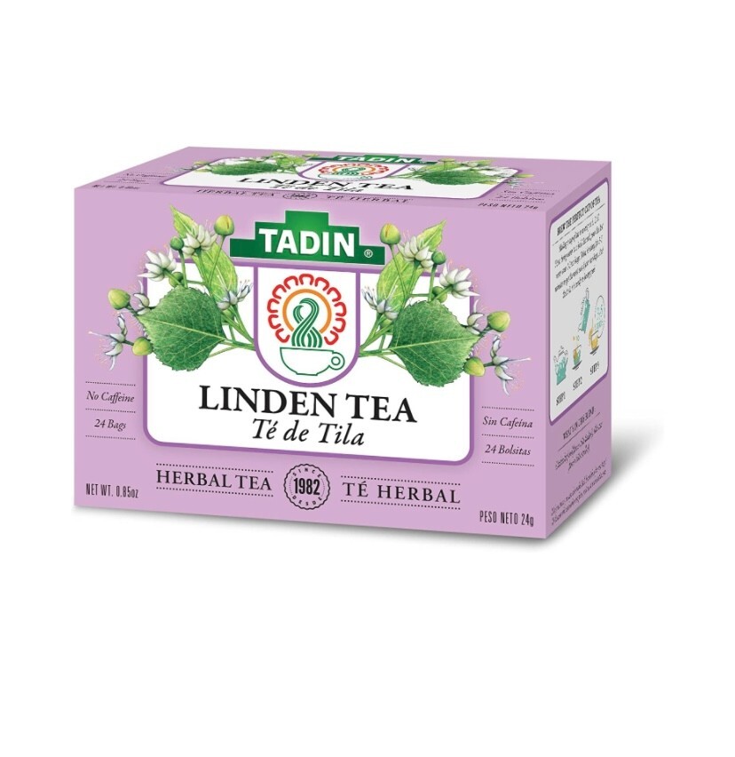 Tadin Herbal Linden Tea. Relaxation Aid. Helps against Colds. 24 Bags. 0.85 oz