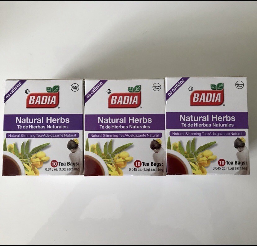 Badia Herbs Natural Slimming Tea Caffeine-Free (3 Boxes)