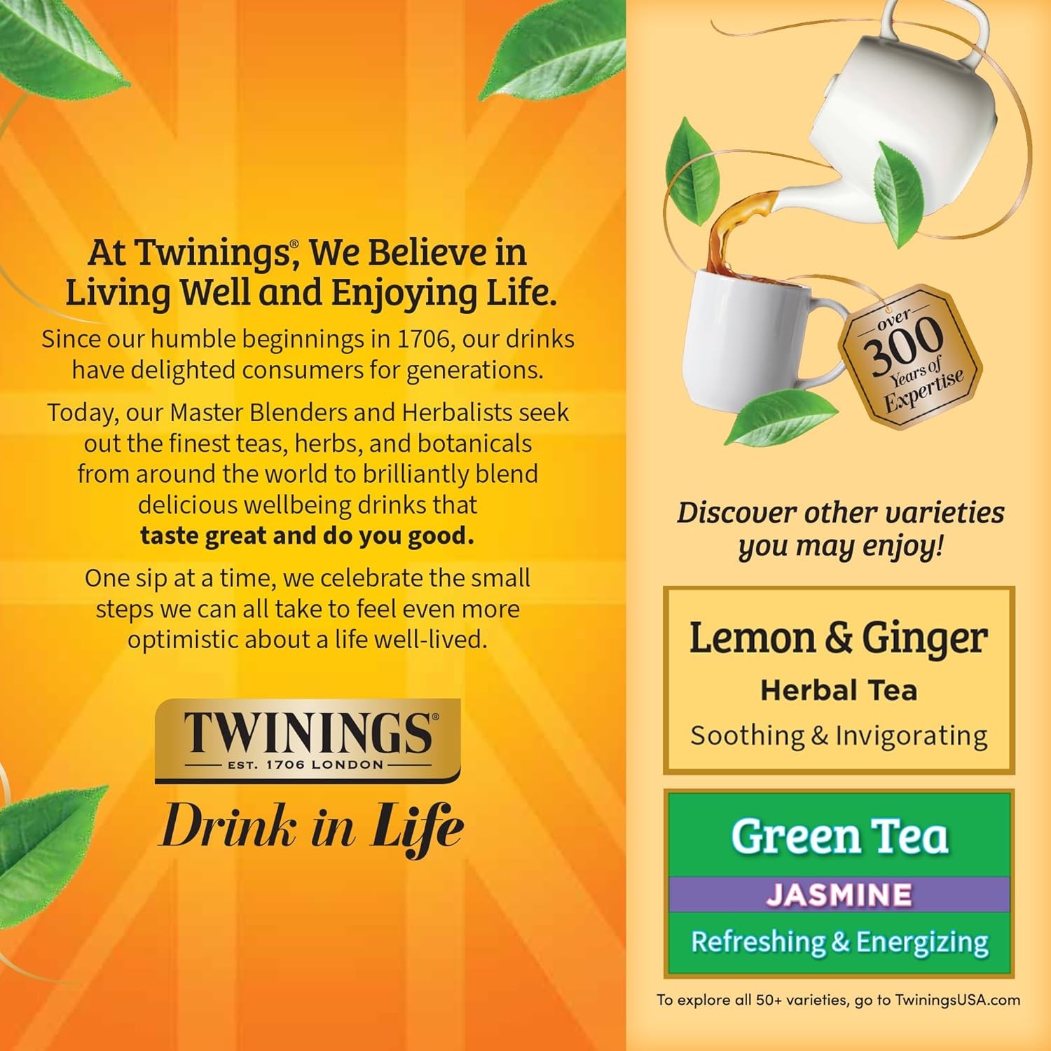 Twinings Camomile, Honey & Vanilla Herbal Tea Individually Wrapped Bags, 100 Cou