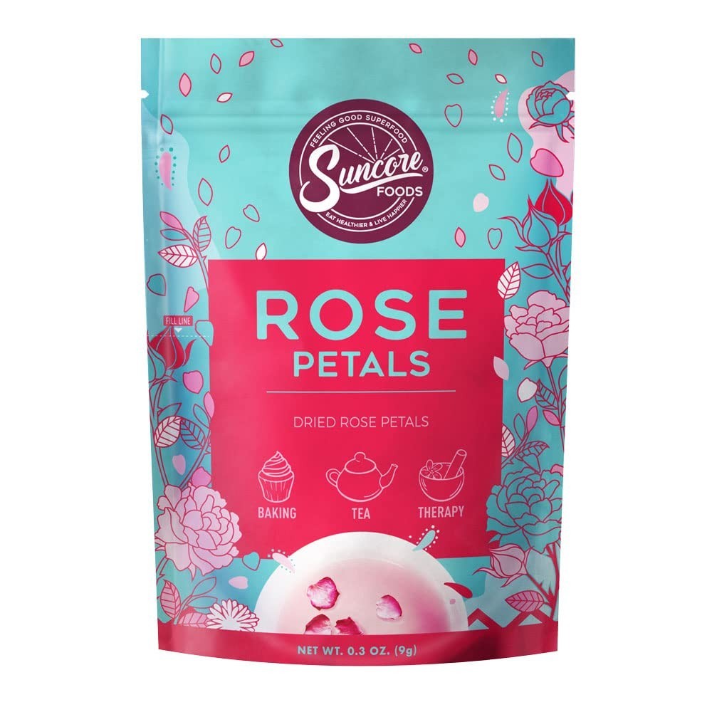 Gluten-Free Dried Rose Petals – 0.3oz of Caffeine-Free Floral Flavor Experience