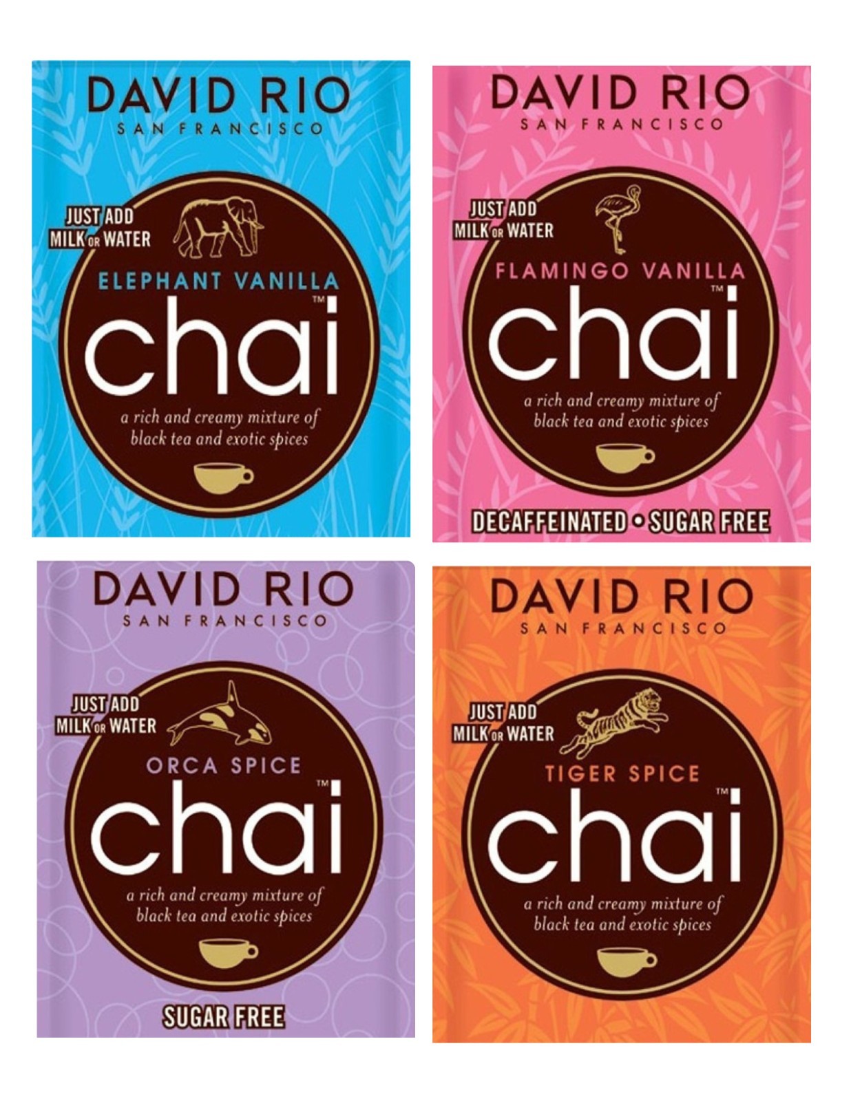 Chai Latte Tea Bag Sampler Variety Pack – 12 Single-Serve Varieties – 4 Brands