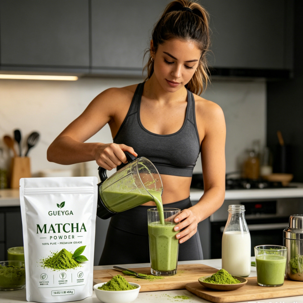 GUEYGA Premium Pure Matcha Green Tea Powder | 454g (1LB)