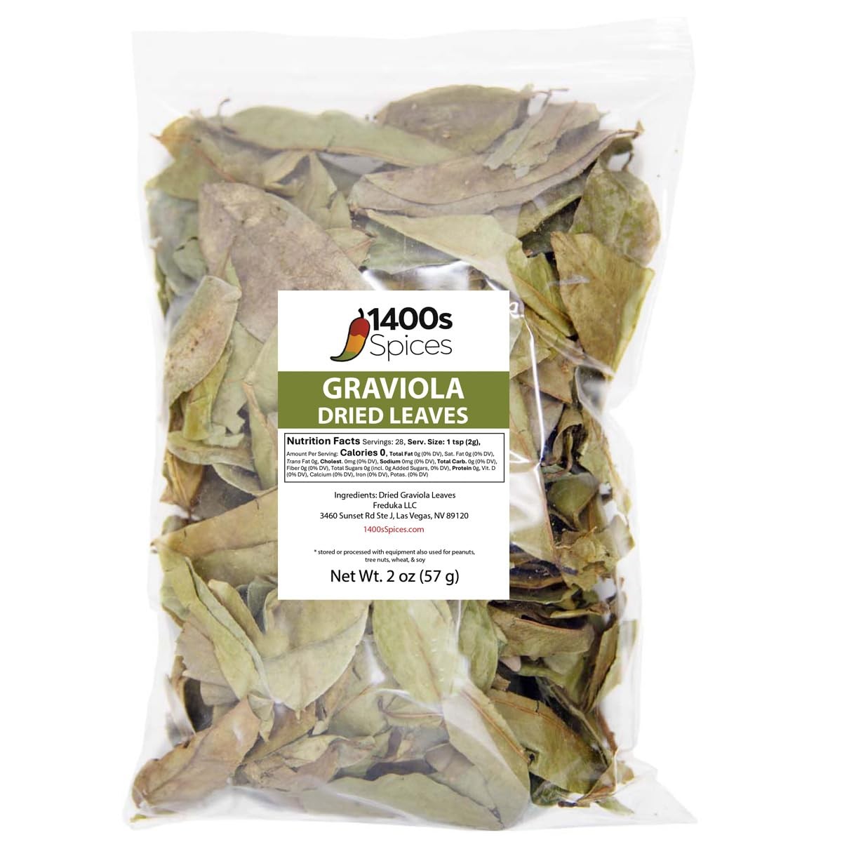 2oz Dried Soursop Tea Leaves Graviola Herbal Tea Hojas de Guanabana | Loose Leaf