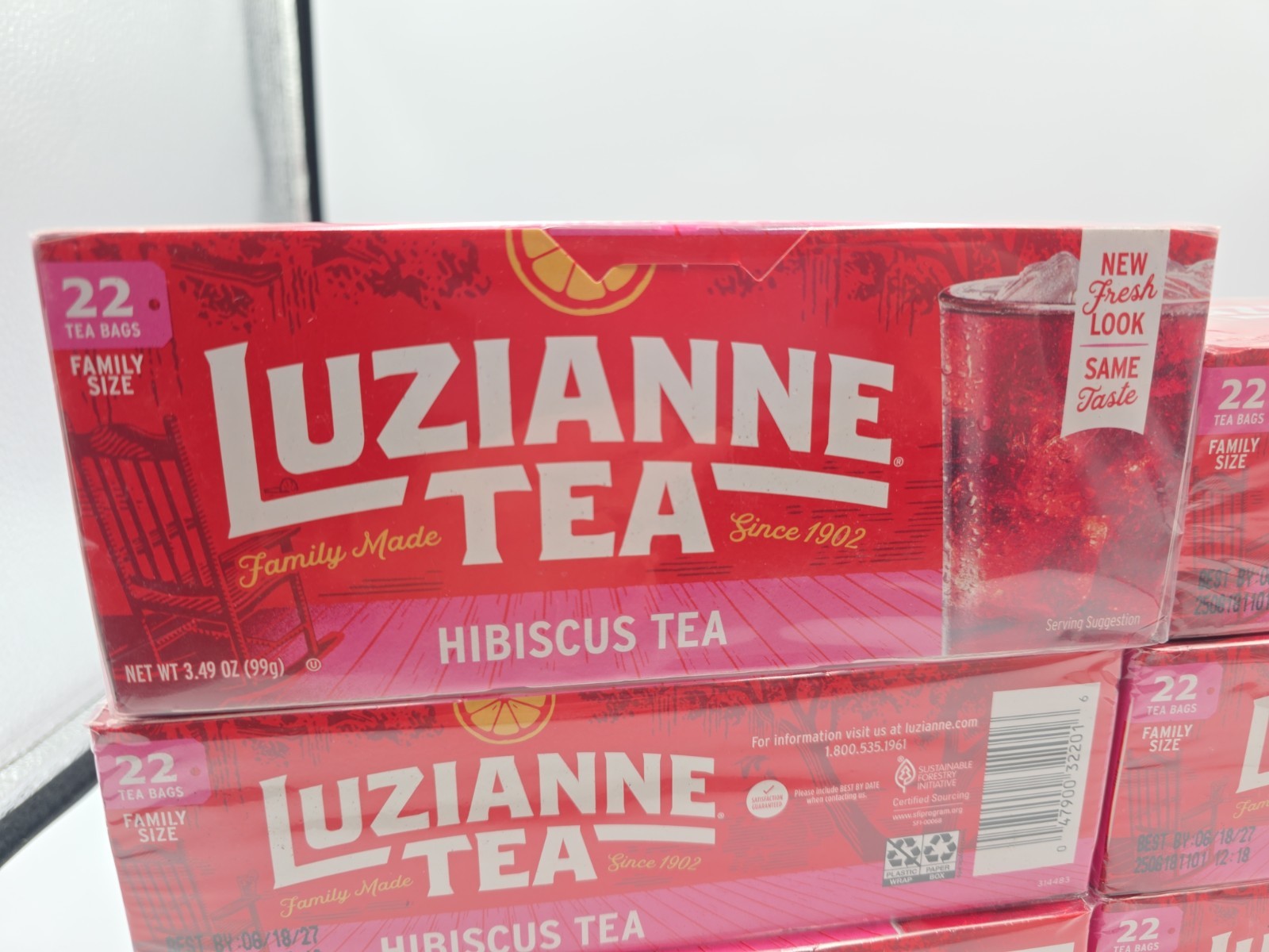 Luzianne Hibiscus Tea Family Size 22 Bags Pack of 6 47900-32201