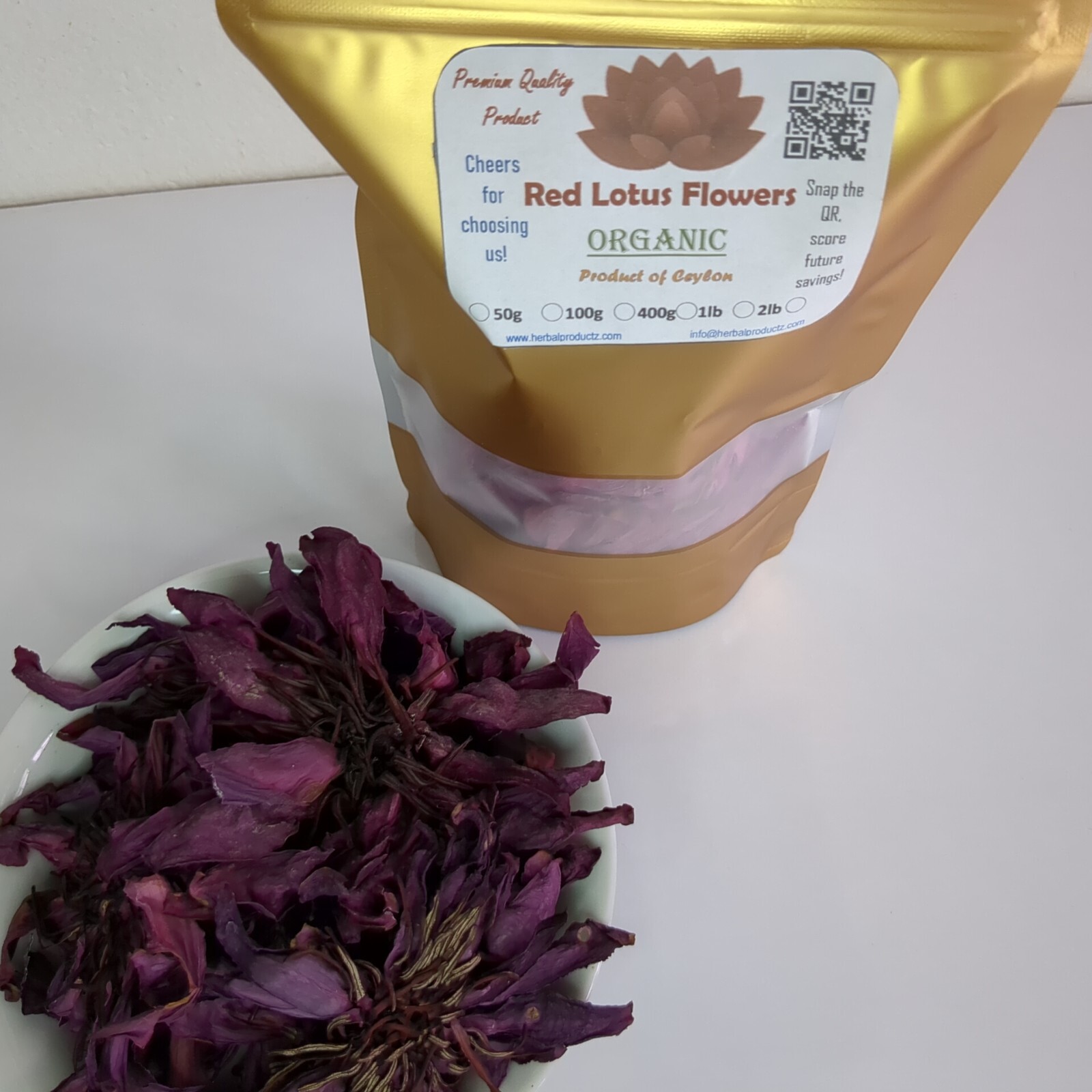 Dried Red Lotus| Nymphaea Rubra 100% Hand Picked Ceylon Natural Organic Herb Tea