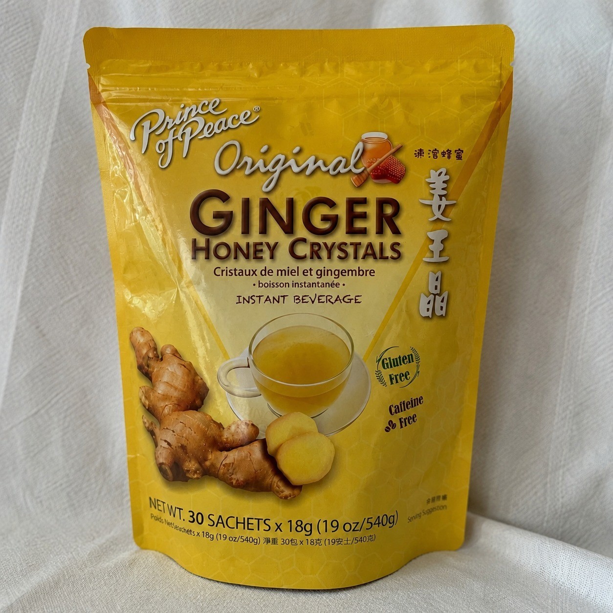Prince of Peace Ginger Honey Crystals 30ct Instant Herbal Tea Drink