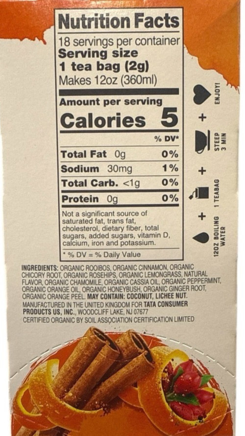 Good Earth Organic Sweet and Spicy Caffeine Free Tea Herbal 18 Tea Bags 4 Pack