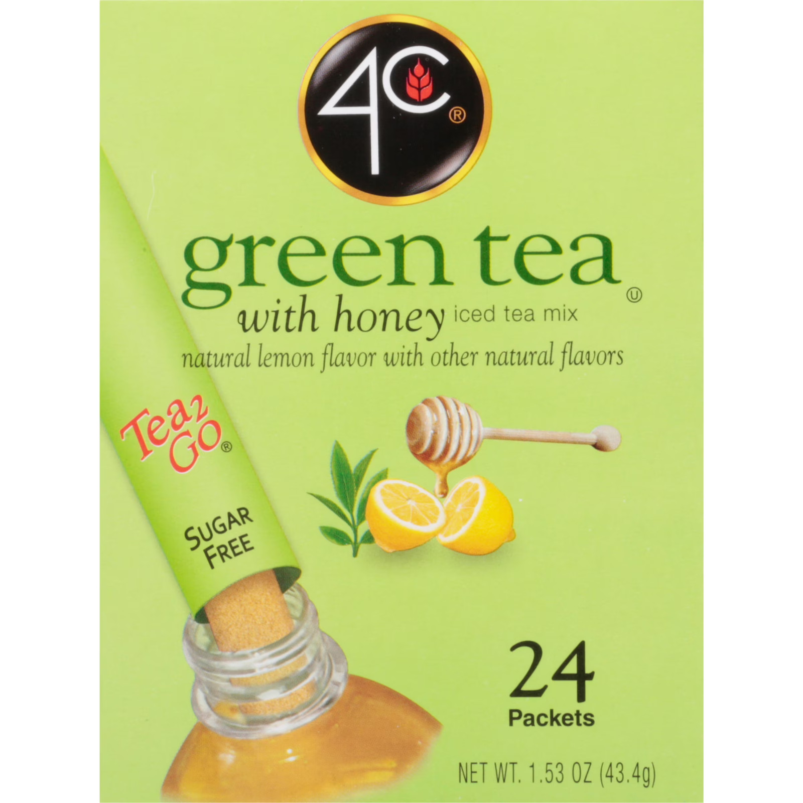 Green Tea with Honey Sticks 24 Packets 3 Pack