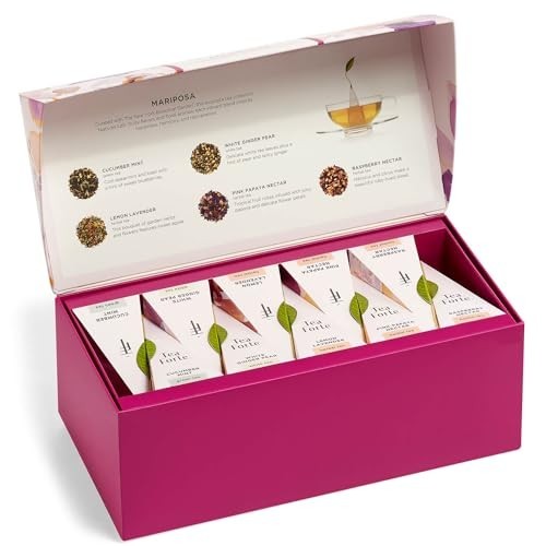 Premium Tea Gift Set Sampler – 20 Assorted Blends, Individually Wrapped Infuser