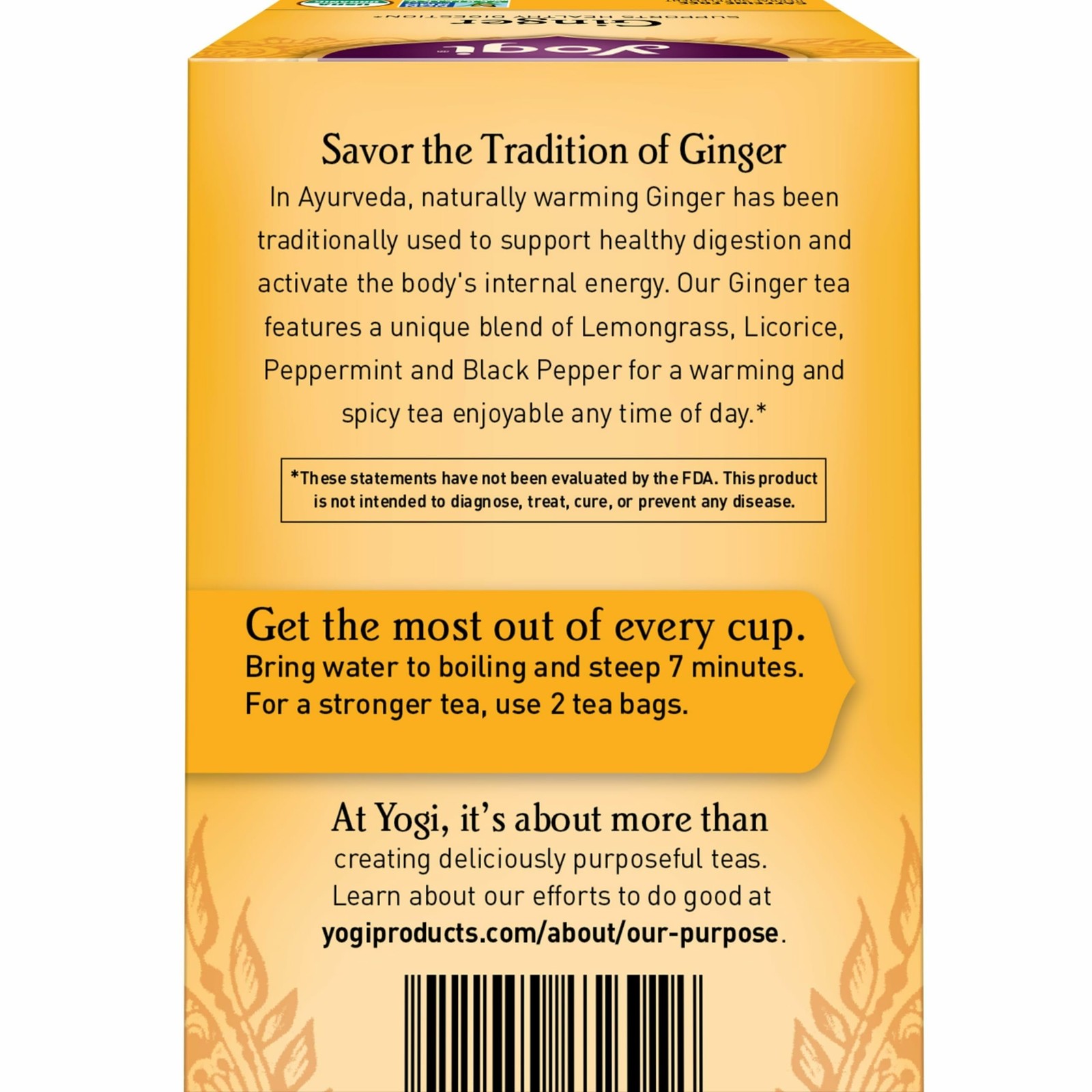 Yogi Tea – Ginger (6 Pack) – Supports Healthy 96 Count (Pack of 6)