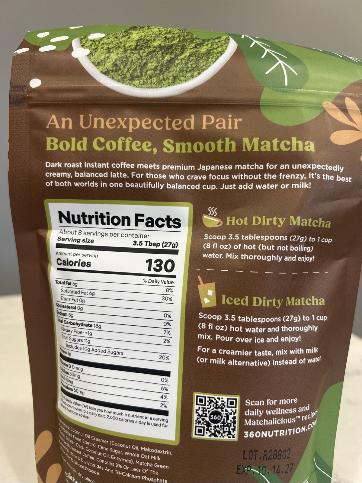 Matchalicious™ Premium Japanese Dirty Coffee + Matcha Latte 7.5oz New Exp 10/27