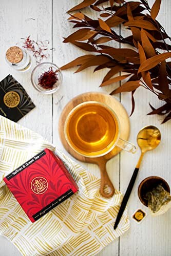 – Saffron & Green Tea – For & Wellbeing – Wild Crafted Tea – With Antioxidant…