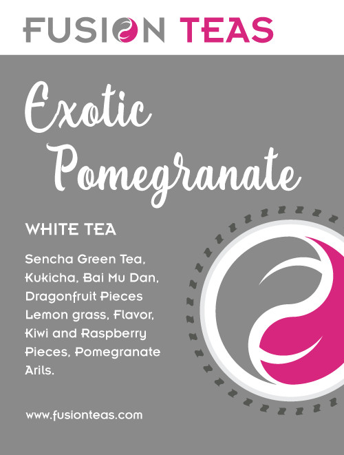 Exotic Pomegranate White/Green Tea with Dragonfruit – Loose Leaf – Fusion Teas