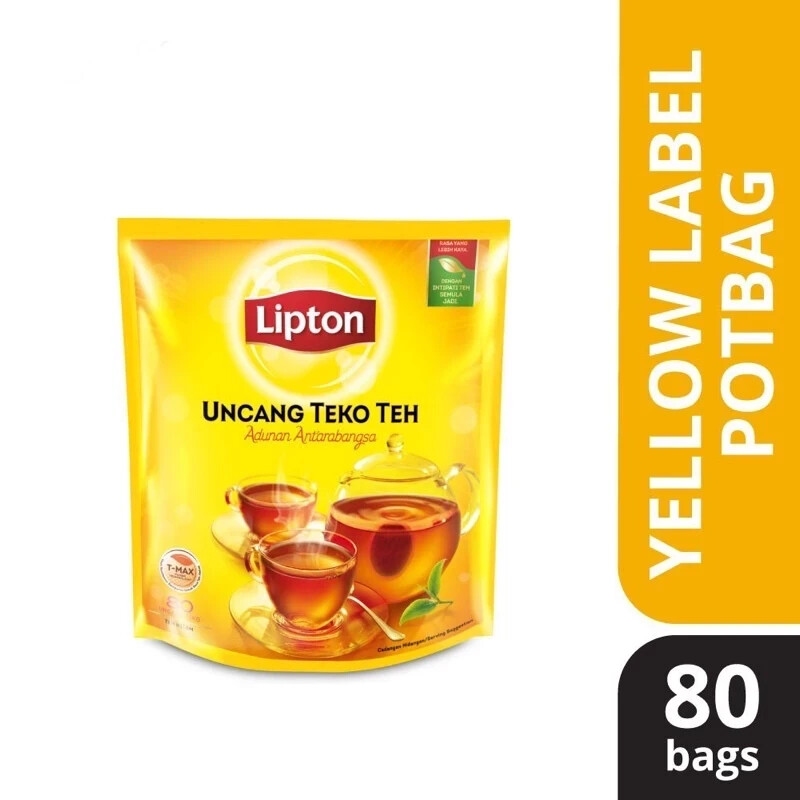 Lipton Yellow Label Teapot Bags International Blend Black Tea (2g x 80) – 160g