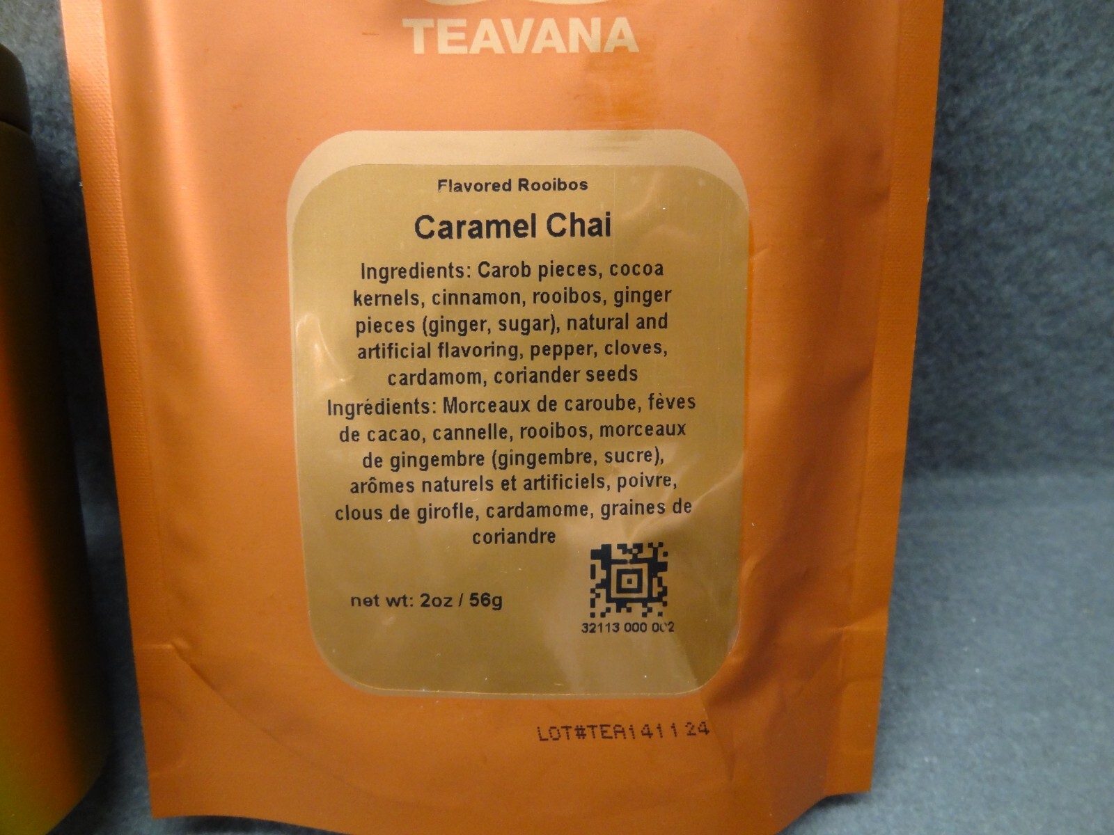 NEW Teavana Rooibos Caramel Chai 2oz 56g Tea Matching Canister 2014 Gift Sample