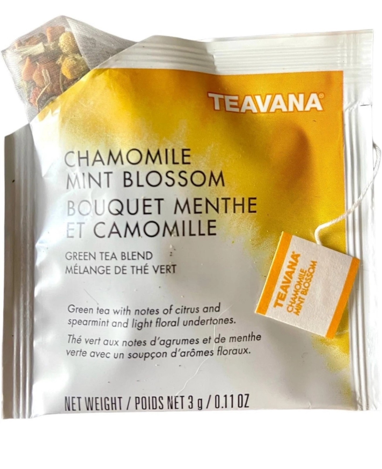 STARBUCKS TEAVANA 10 CHAMOMILE MINT BLOSSOM SACHETS JADE CITRUS & PEACH TEA 2025