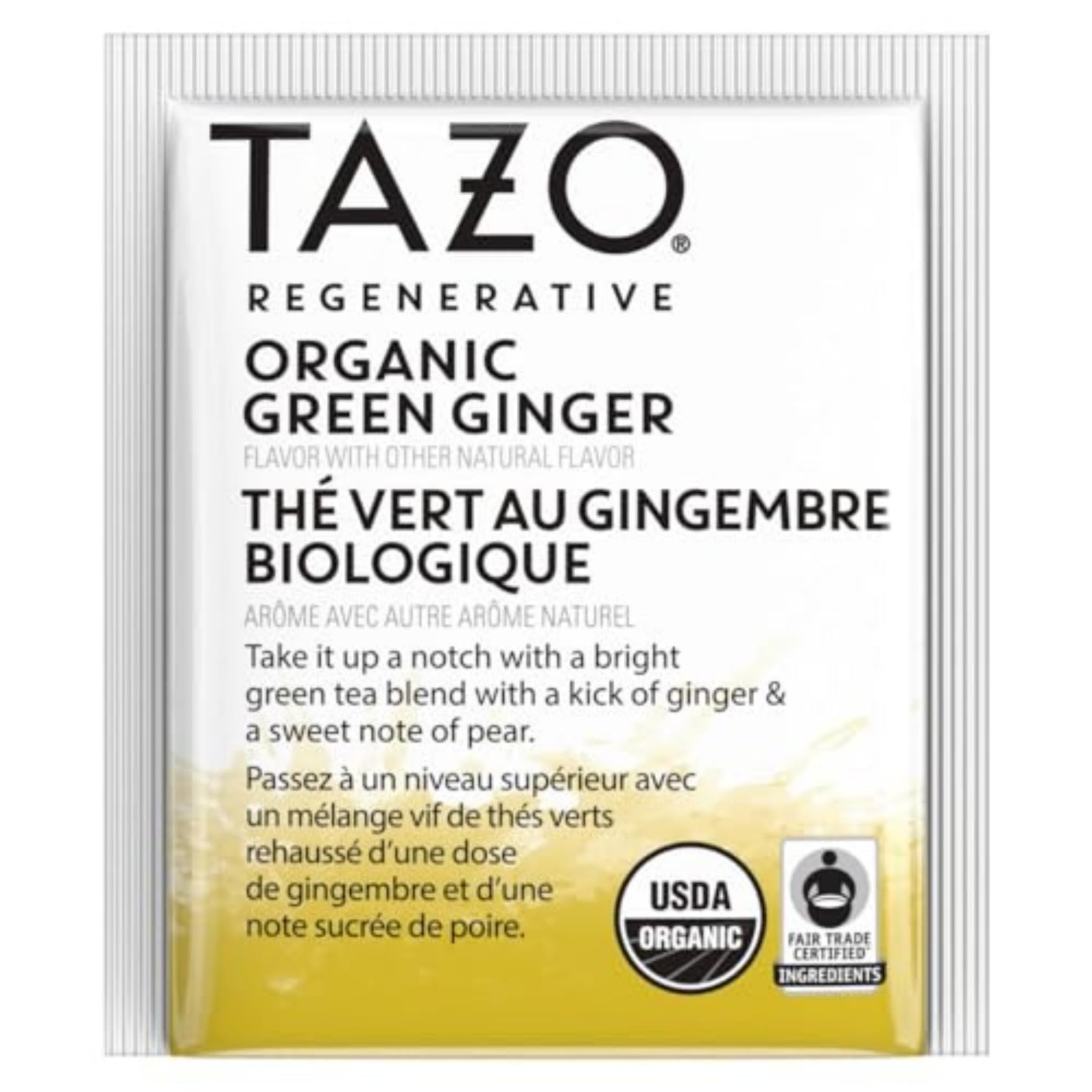 Organic Green Tea, Green Ginger, 96 Total Tea Bags (16ct – Pack of 6)