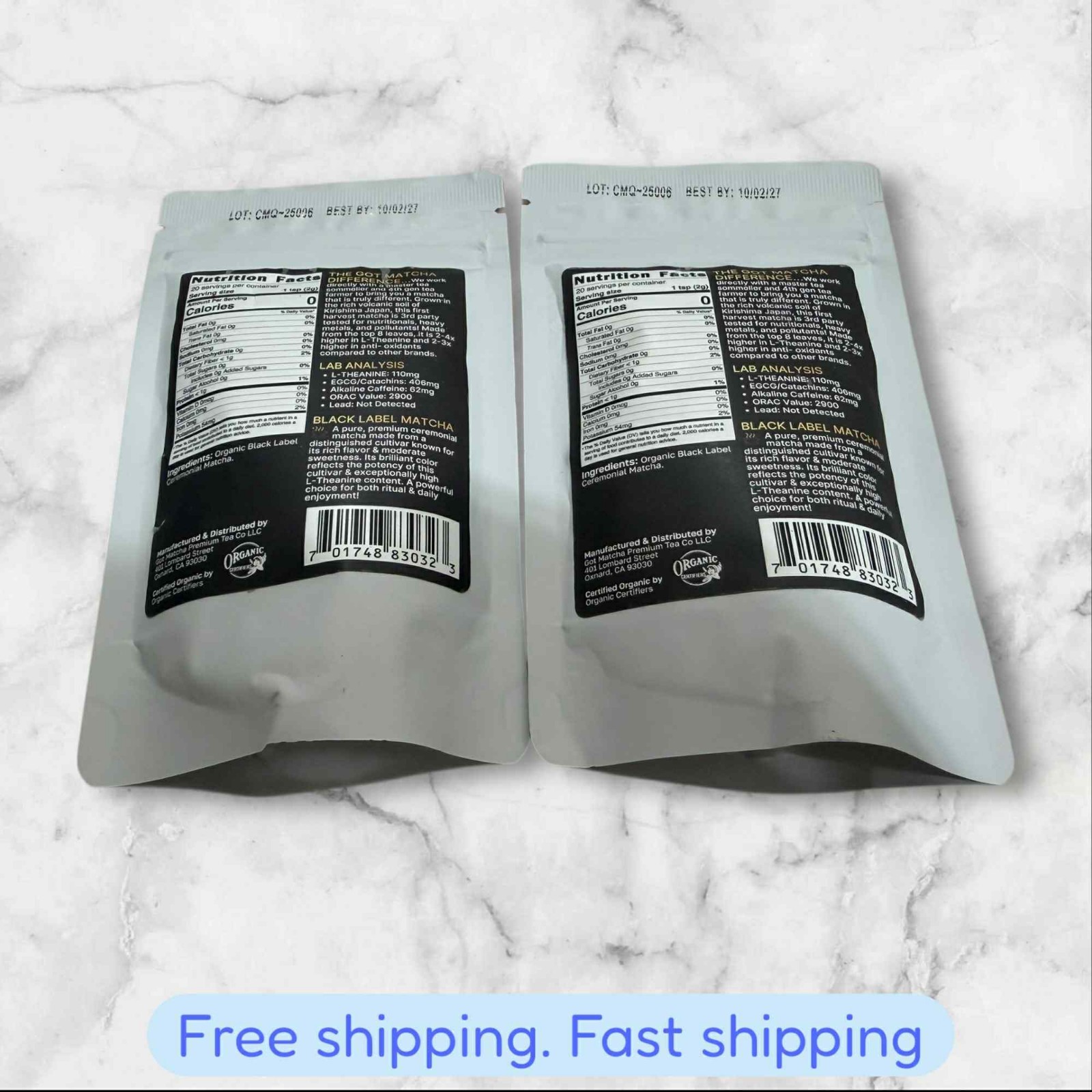 FOR 2 GOT MATCHA BLACK LABEL Japanese Organic Matcha Green Tea Powder 40 GM NEW