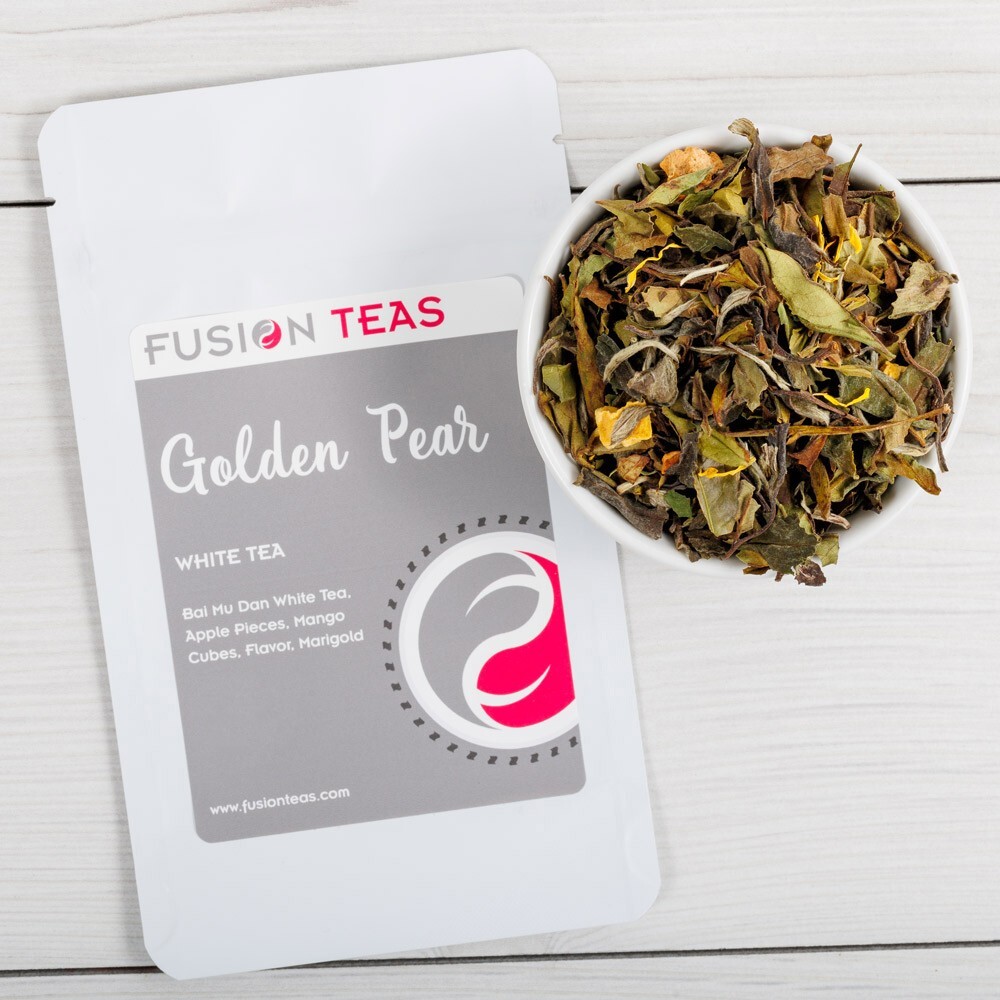 Golden Pear Peony White Tea (Bai Mu Dan) – Loose Leaf – Fusion Teas
