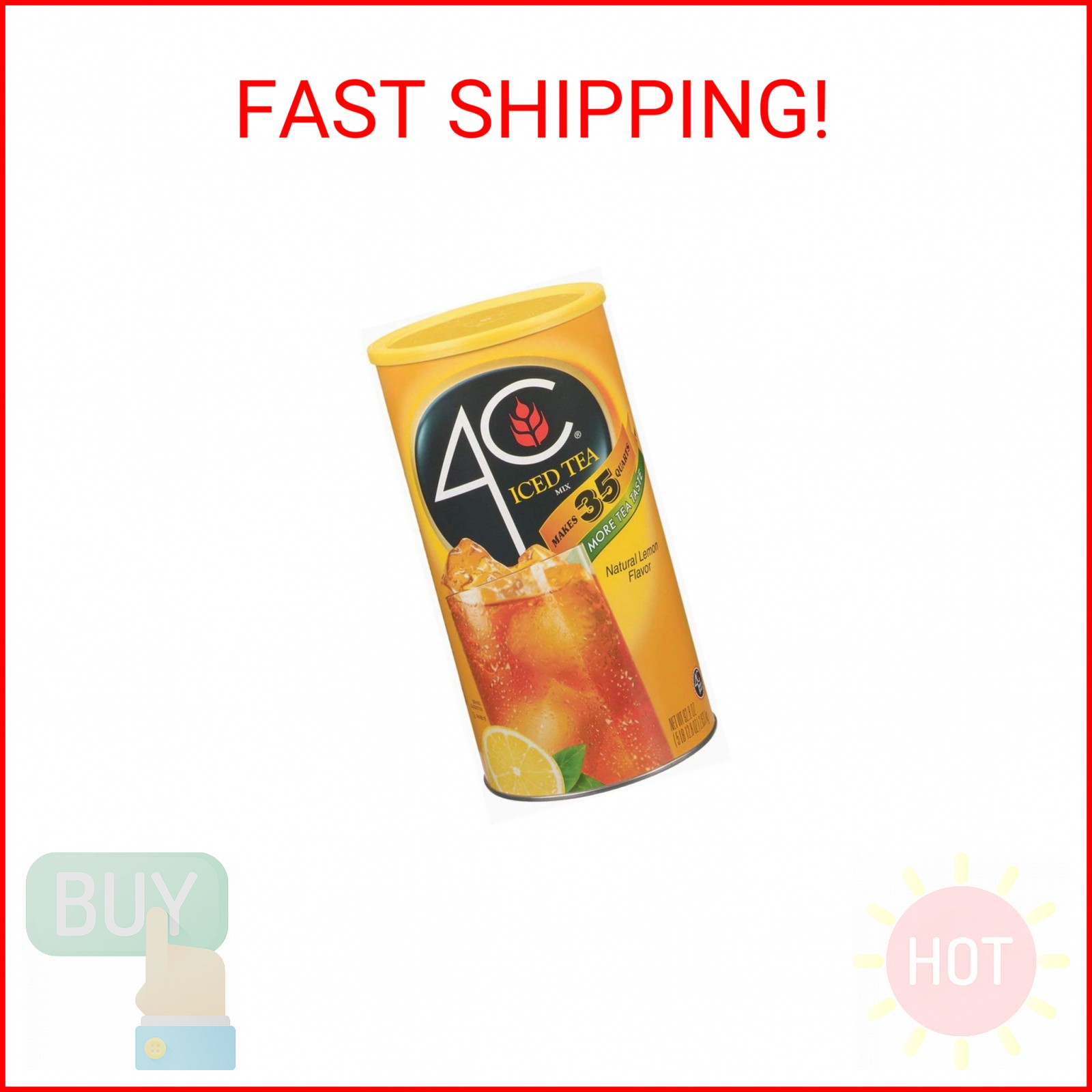 4C Lemon Iced Tea Mix – 92.8-oz. canister