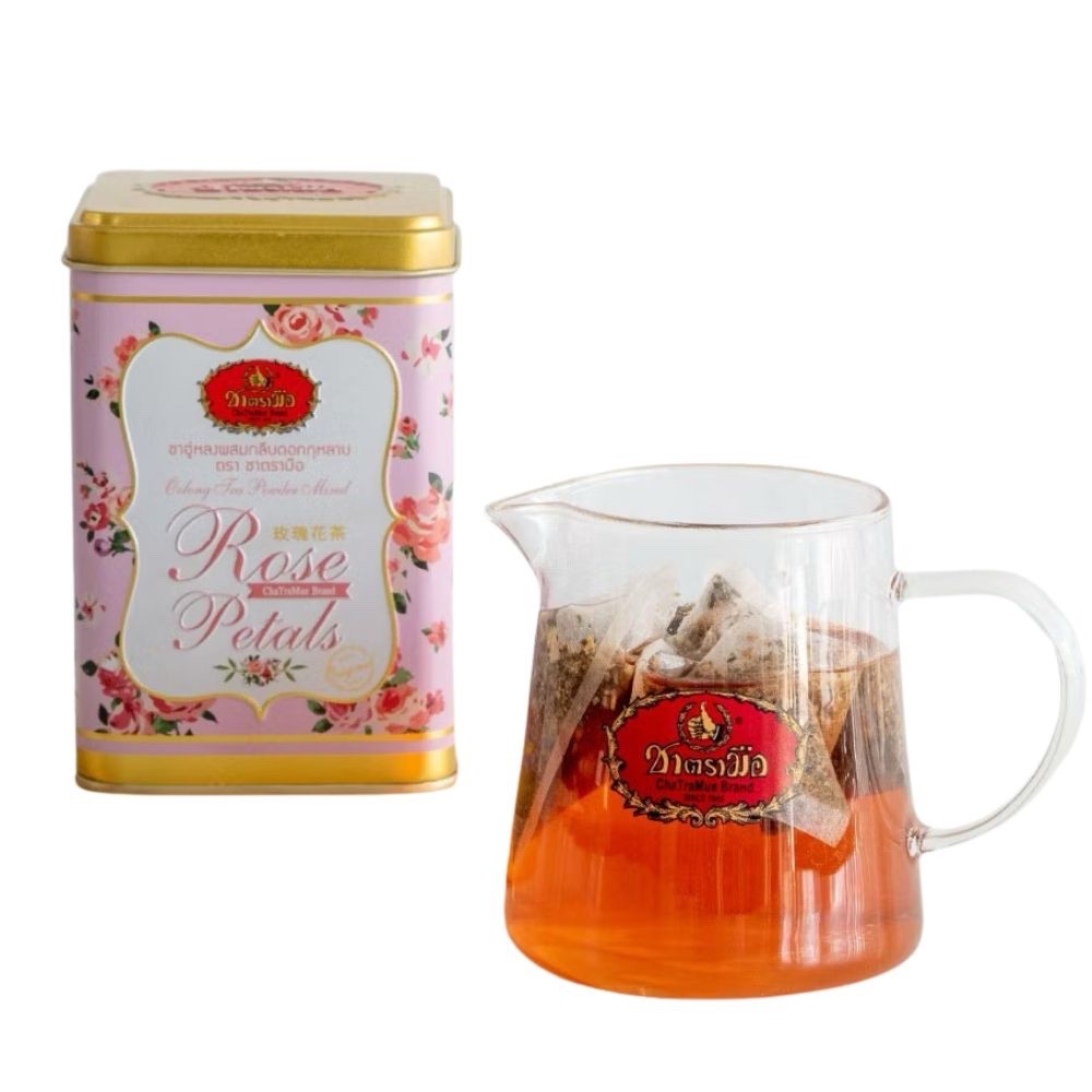 Cha Tra Mue, original rose tea, Thai tea, Rose Tea, Premium Tea Bag Can