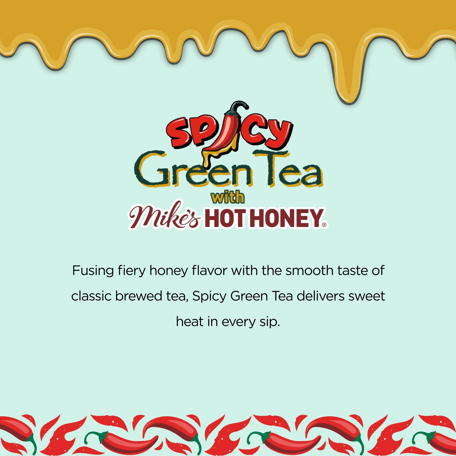 AriZona Spicy Green Tea with Mikes Hot Honey – Big Can, 22 Fl Oz (Pack of 12)