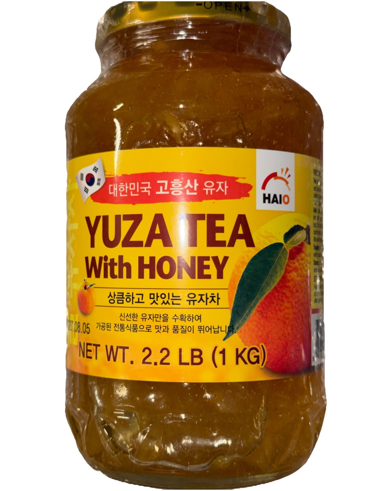 YUZA TEA With HONEY, Net Weight: 2.2 LB (1 KG), HAIO Brand, Item No. 1320101001