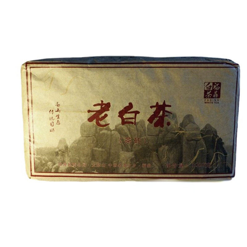 Top-Grade Fuding White Tea Brick Lao Shou Mei White Tea Cake Lose Weight 1000g