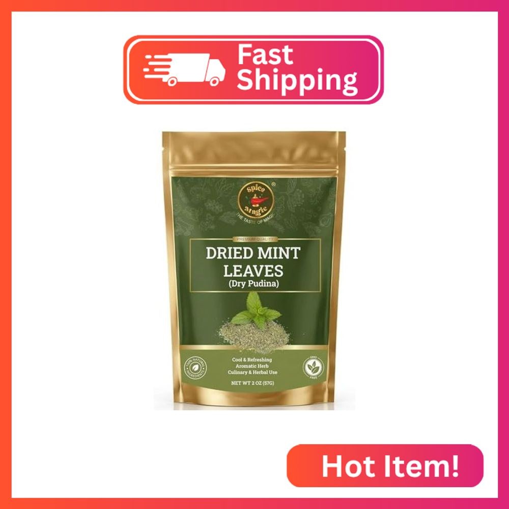 Spice Magic Dried Mint Leaves (Peppermint) 2oz (57g) Cut & Sifted | All-Natural