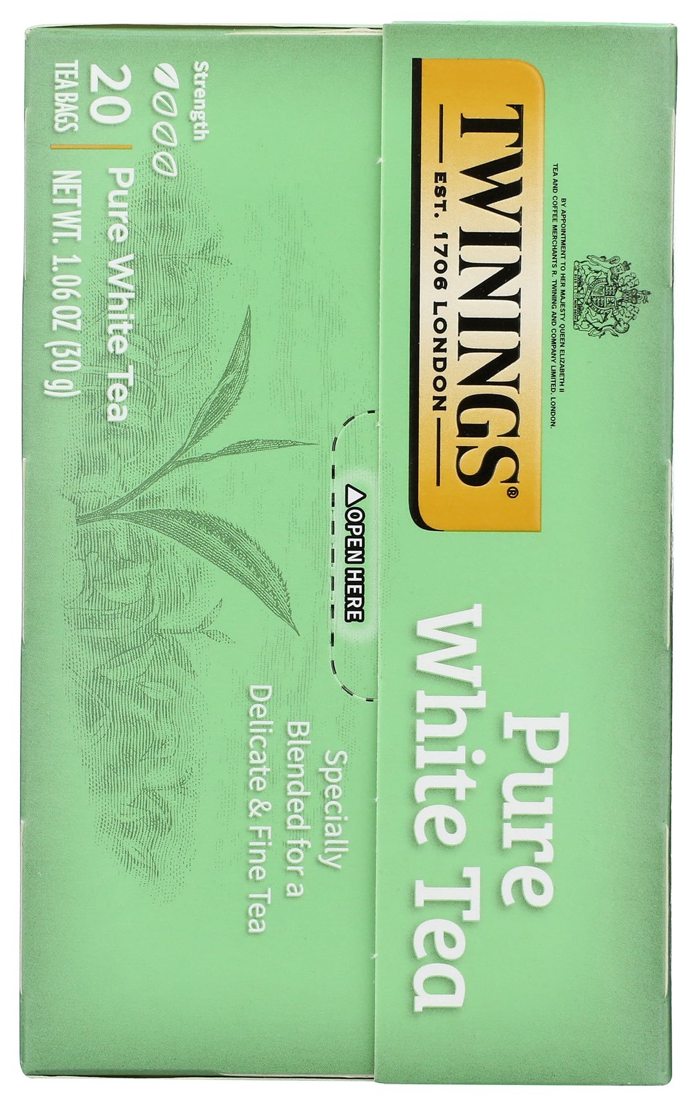 Twining Tea White Pure 20 ct Immune Support 0.19 Pound Grocery Tea