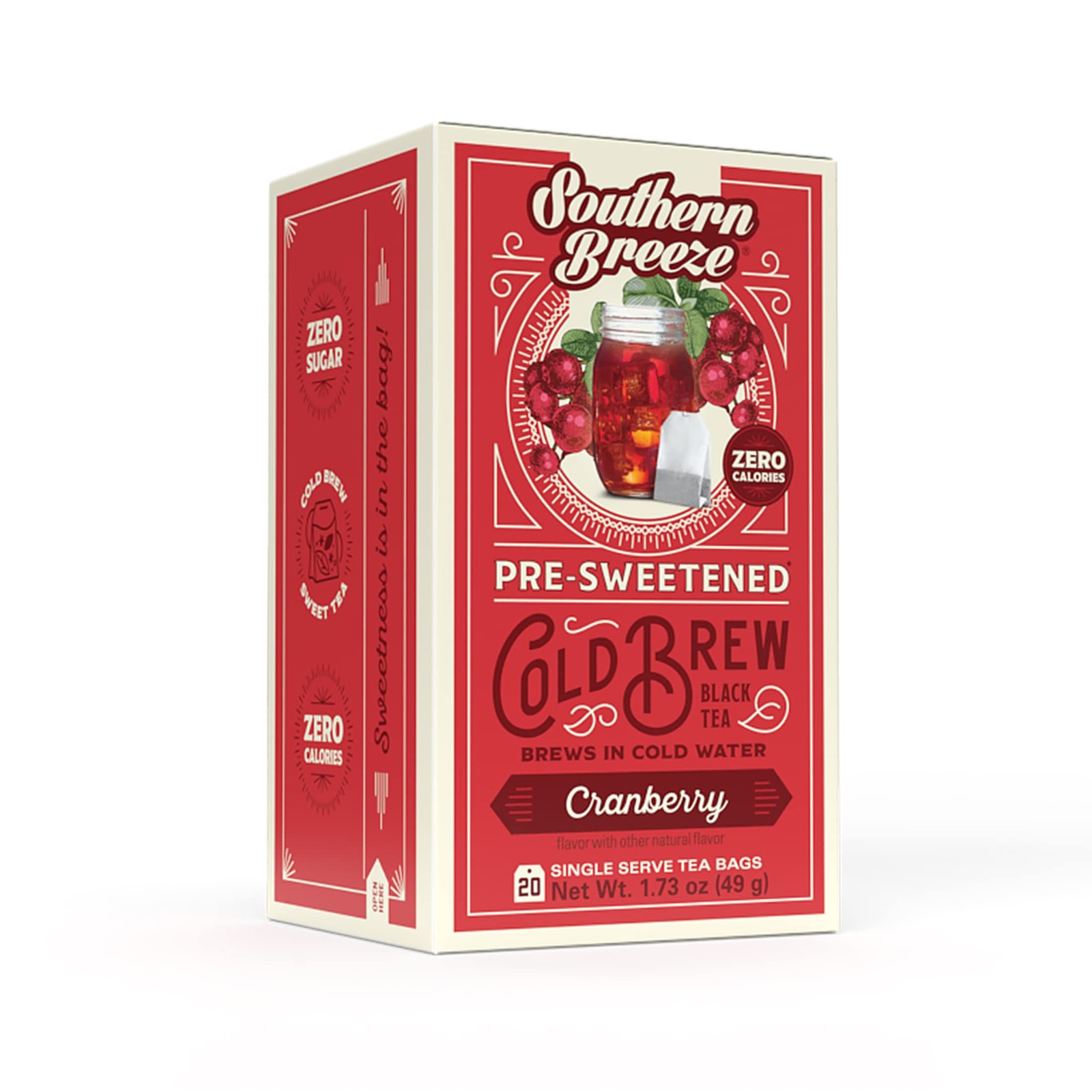 Southern Breeze Cold Brew Sweet Tea Zero Sugar Iced Tea Single Serve Bags 20ct