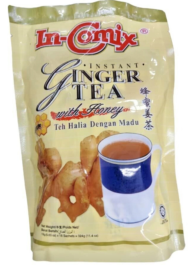 In-comix Instant GINGER TEA with Honey ( 18 tea bags )