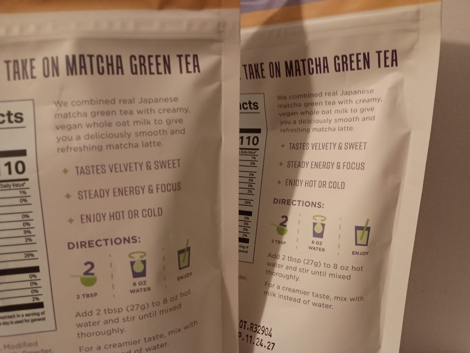2 Karma Kitchen Japanese Barista-Style Honey Lavender Matcha Latte w/ Oat Milk
