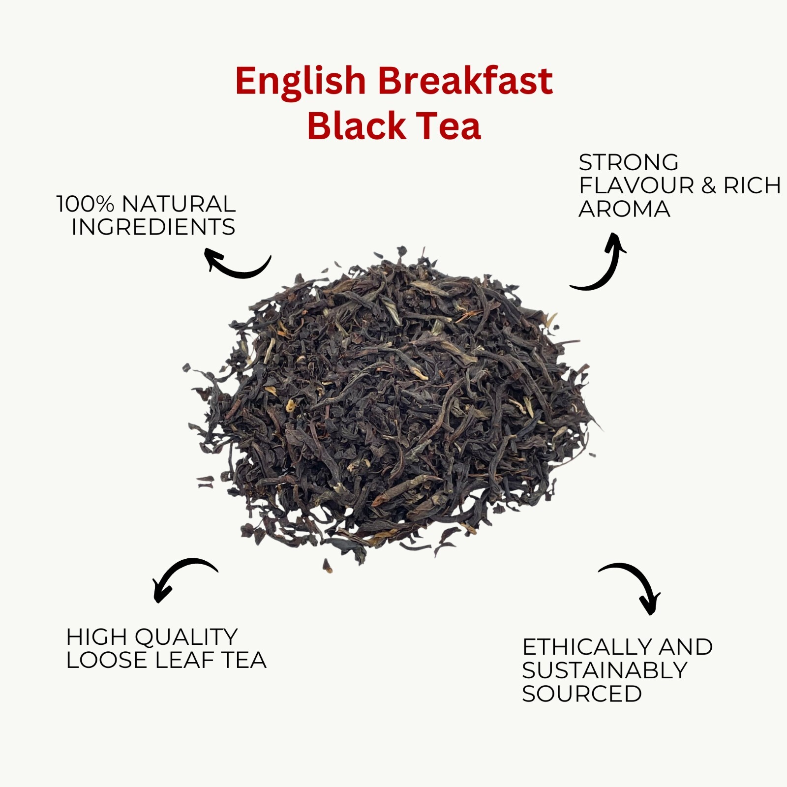 English Breakfast Tea, Black Loose Leaf Tea, Camellios