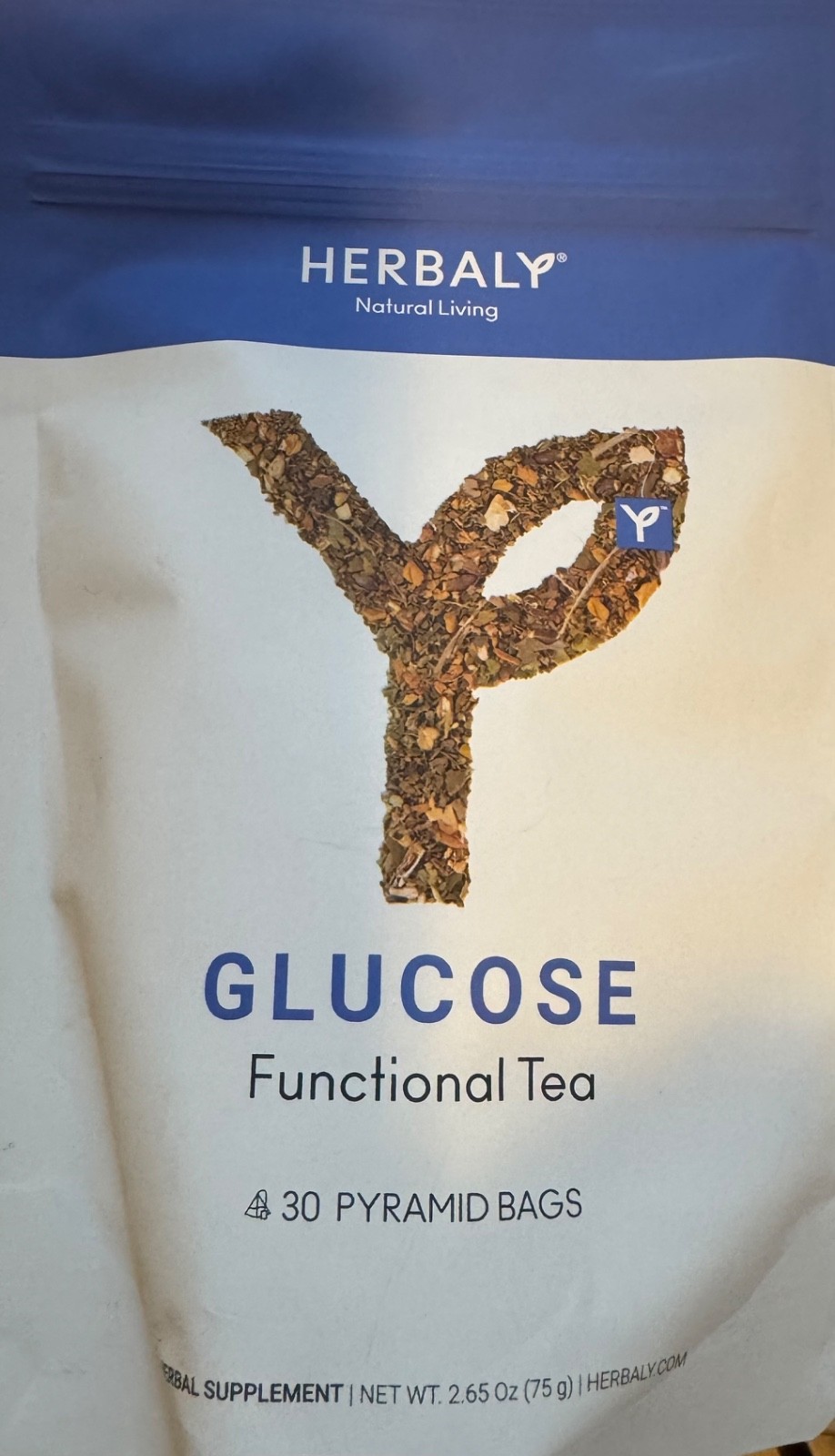 HERBALY Glucose Functional Tea Organic Blood Sugar Wellness