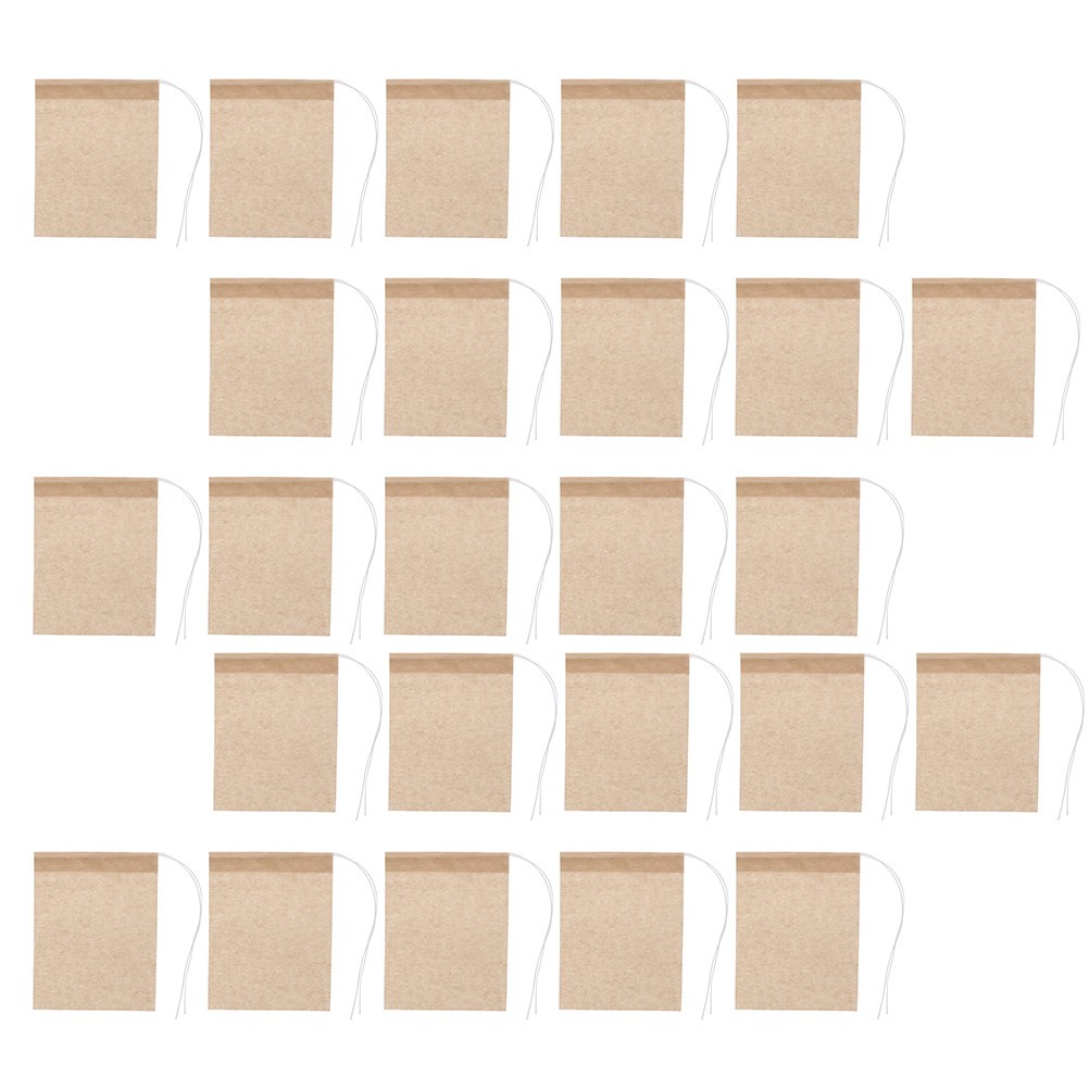 100Pcs Reusable Cotton Nylon Tea Filter Bags Drawstring Loose Leaf Holder