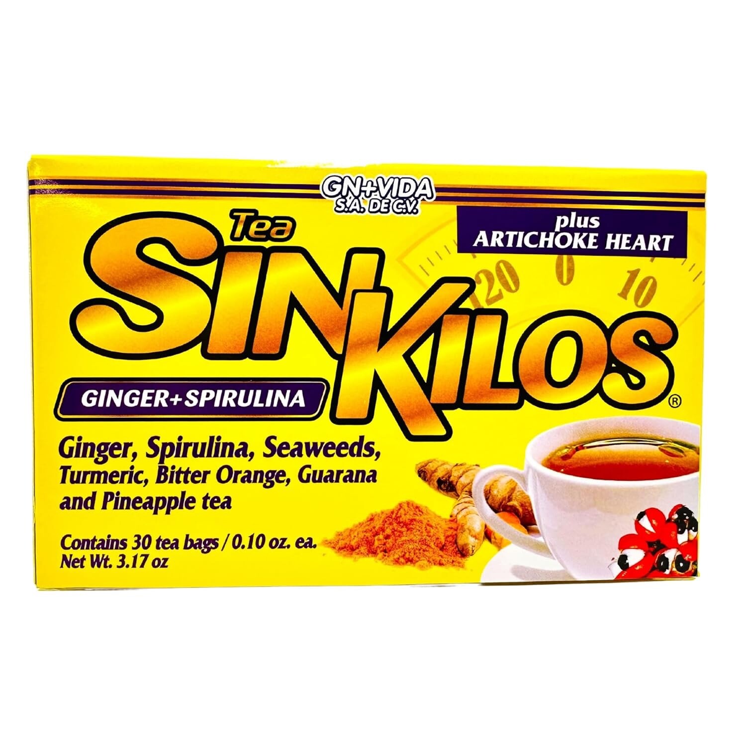 SinKilos Detox Tea GN+Vida Powerful Antioxidant Cleansing Tea 30 tea bags