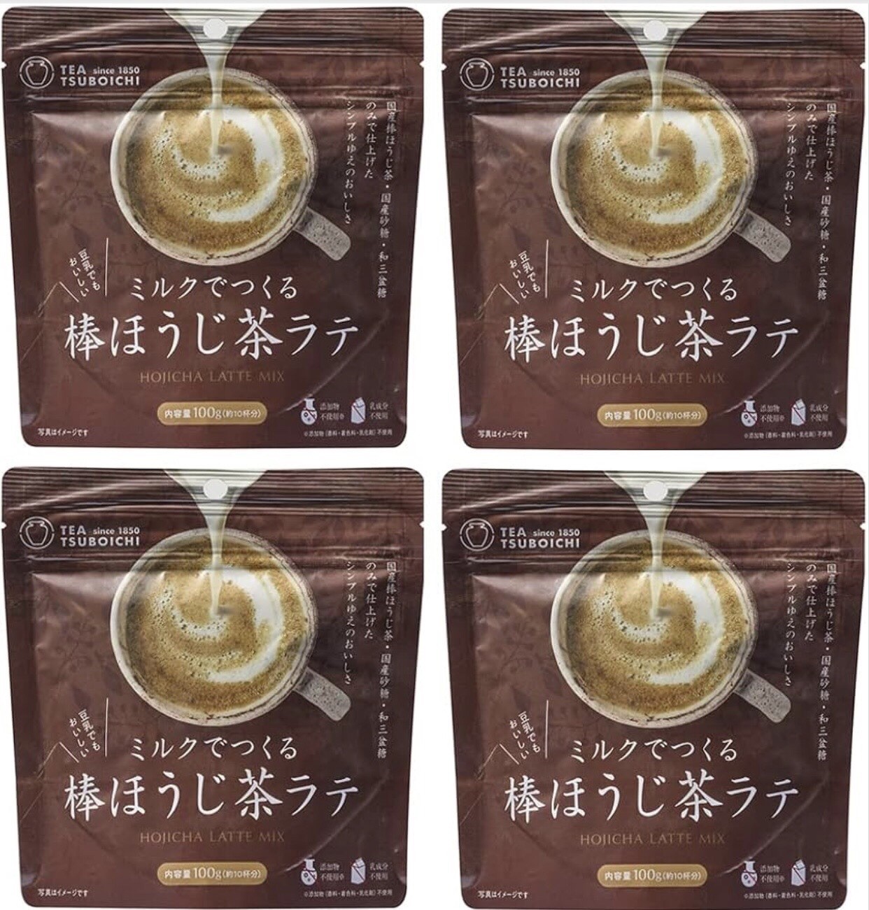 🍵 Tsuboshi Seicha Honpo Hojicha (Roasted Tea) Latte Powder – 100g × 4 Packs
