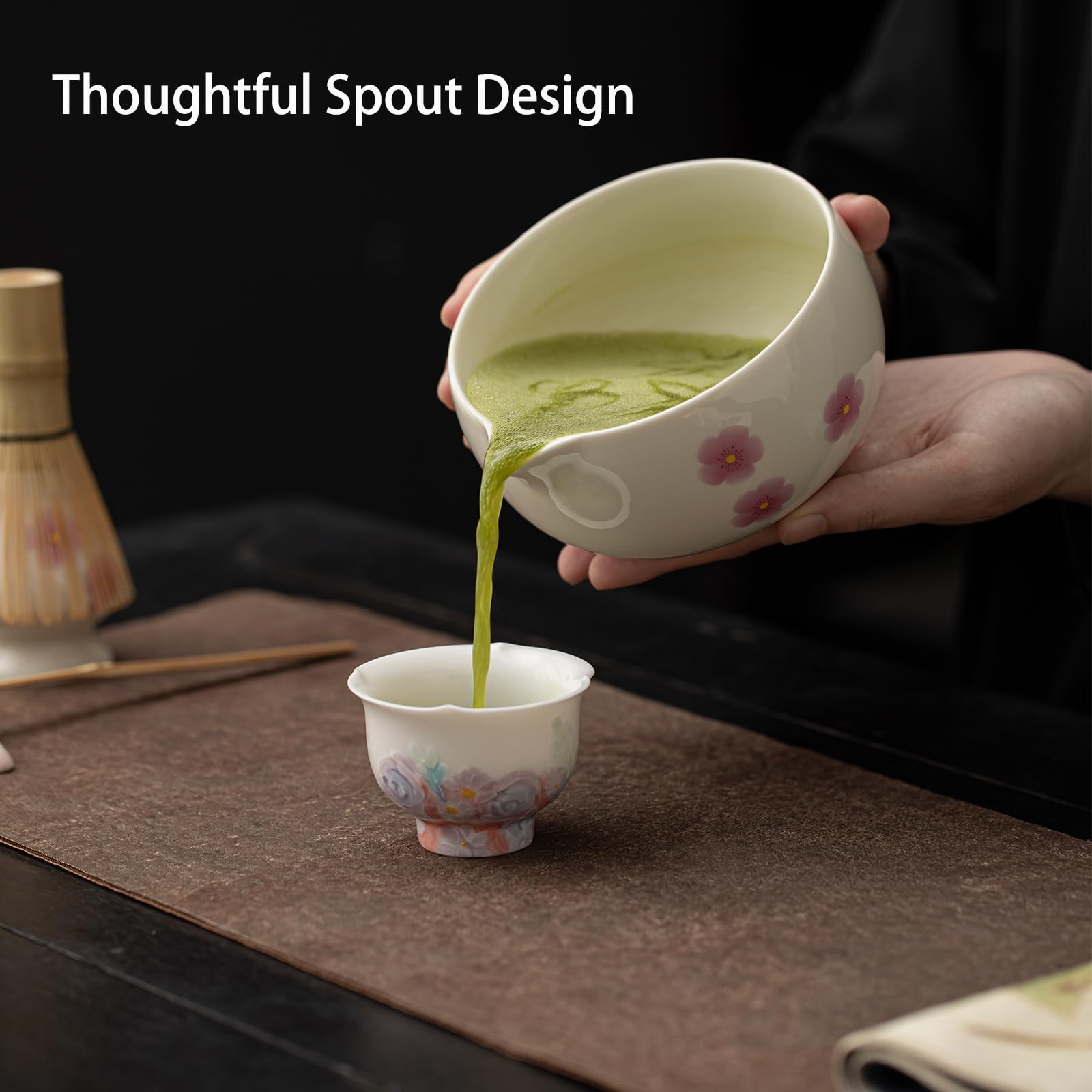 Matcha Whisk Set,8 Pcs Ceramic Matcha Set,Matcha Kit for Matcha Lovers,Tradit…