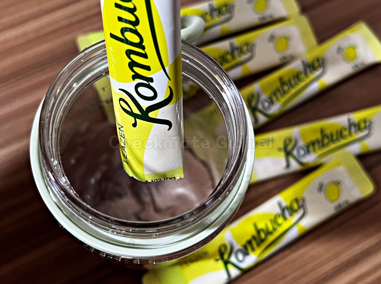 TEAZEN Kombucha Lemon 30 Sticks | Sugar-Free Prebiotic