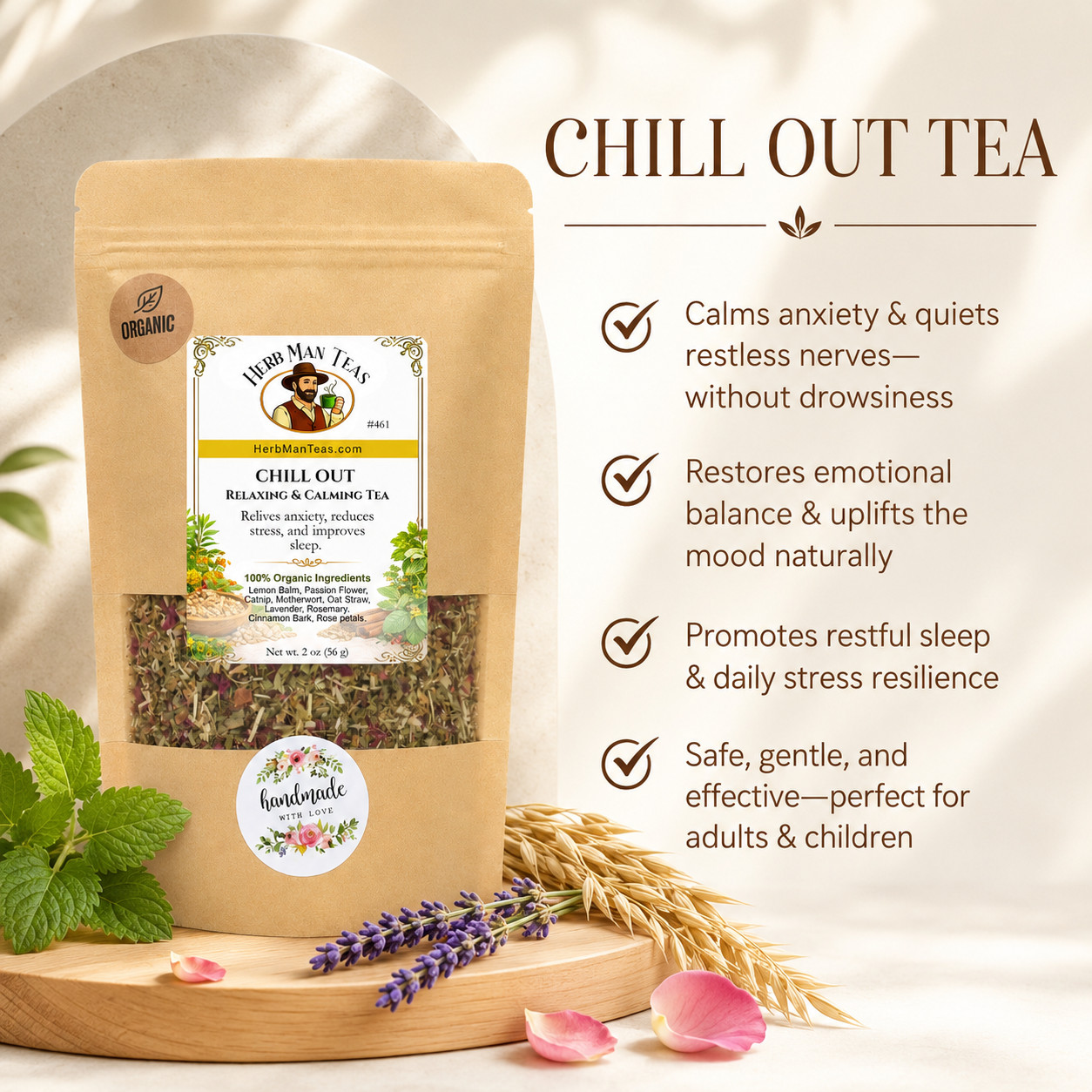 CHILL OUT TEA – Best Relaxing Tea to reduce Stress & anxiety by master herbalist