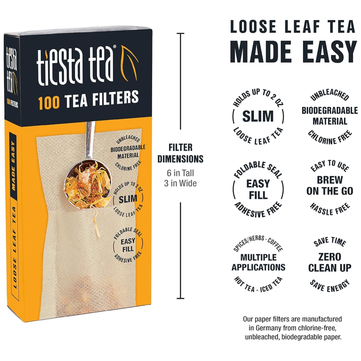 Single-Cup Loose Leaf Infuser Bags, Pack of 6
