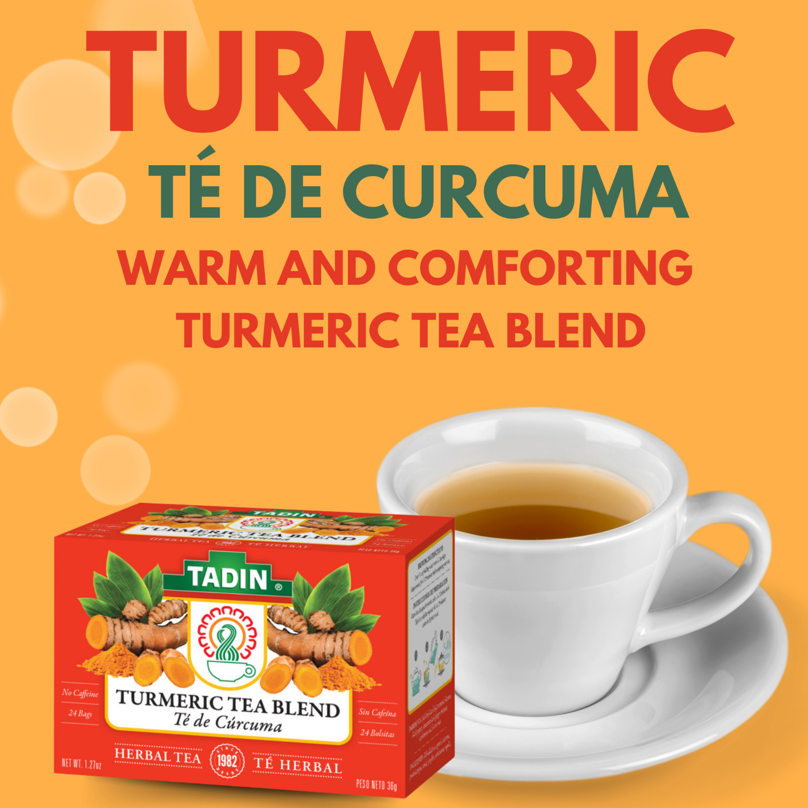 TADIN TURMERIC Té de hierbas sin cafeína