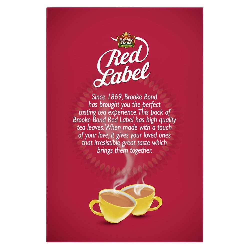 Brooke Bond Lipton Red Label Tea 500g | Ginger Flavored, Premium Loose Leaf Tea