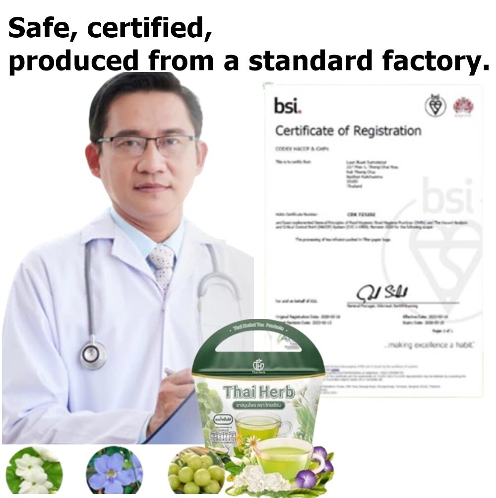 8X Thai Herbal Tea Extracted 10 Types Relax Fressh Body Health Good No Sugar 10