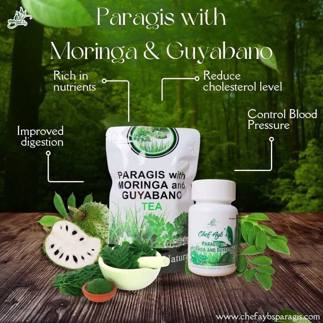 Chef Aybs Paragis Tea with Moringa & Guyabano Extract 3 In 1 (20 Tea bags)