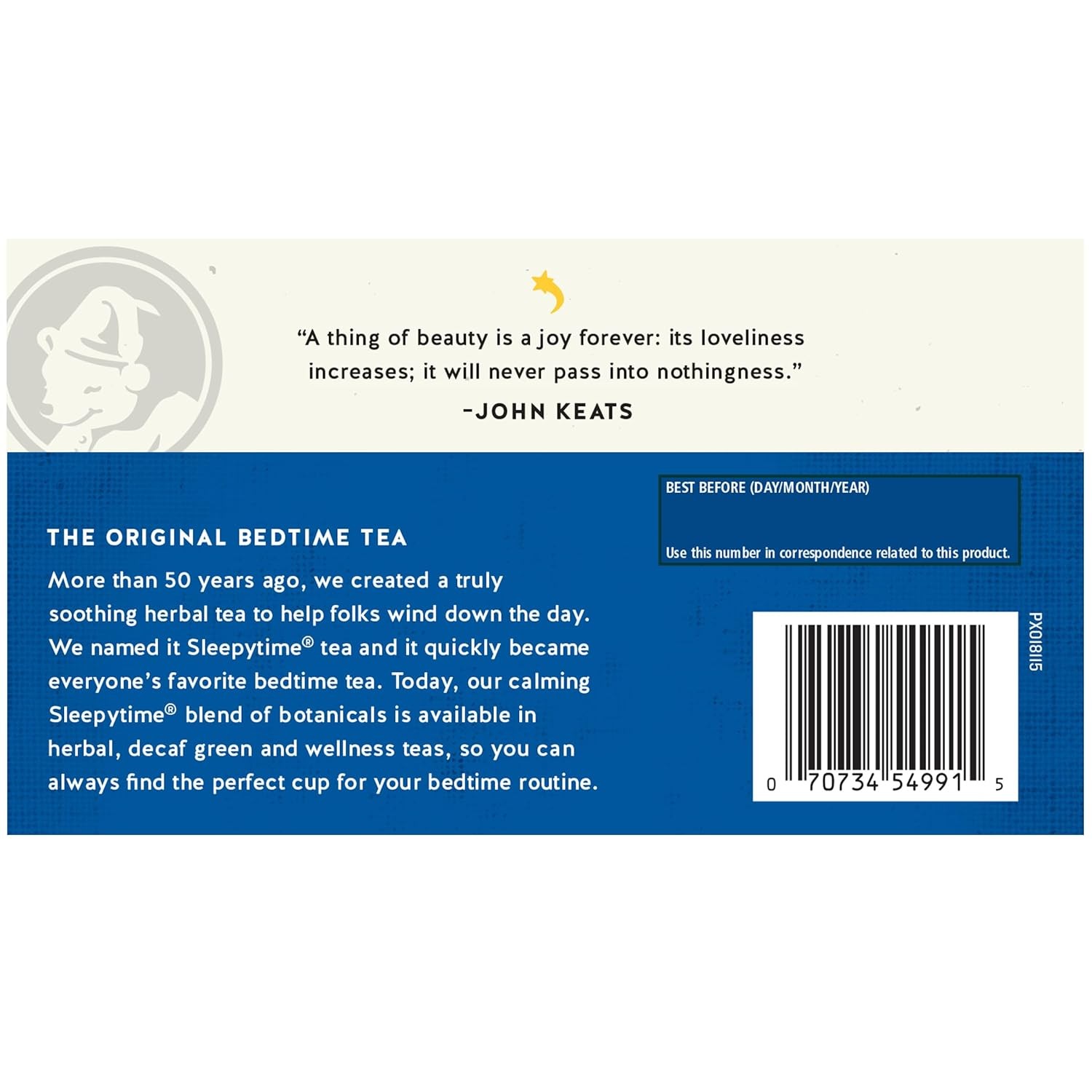 Celestial Seasonings Sleepytime Biotin Beauty Rest Tea, 18 Tea Bags Box