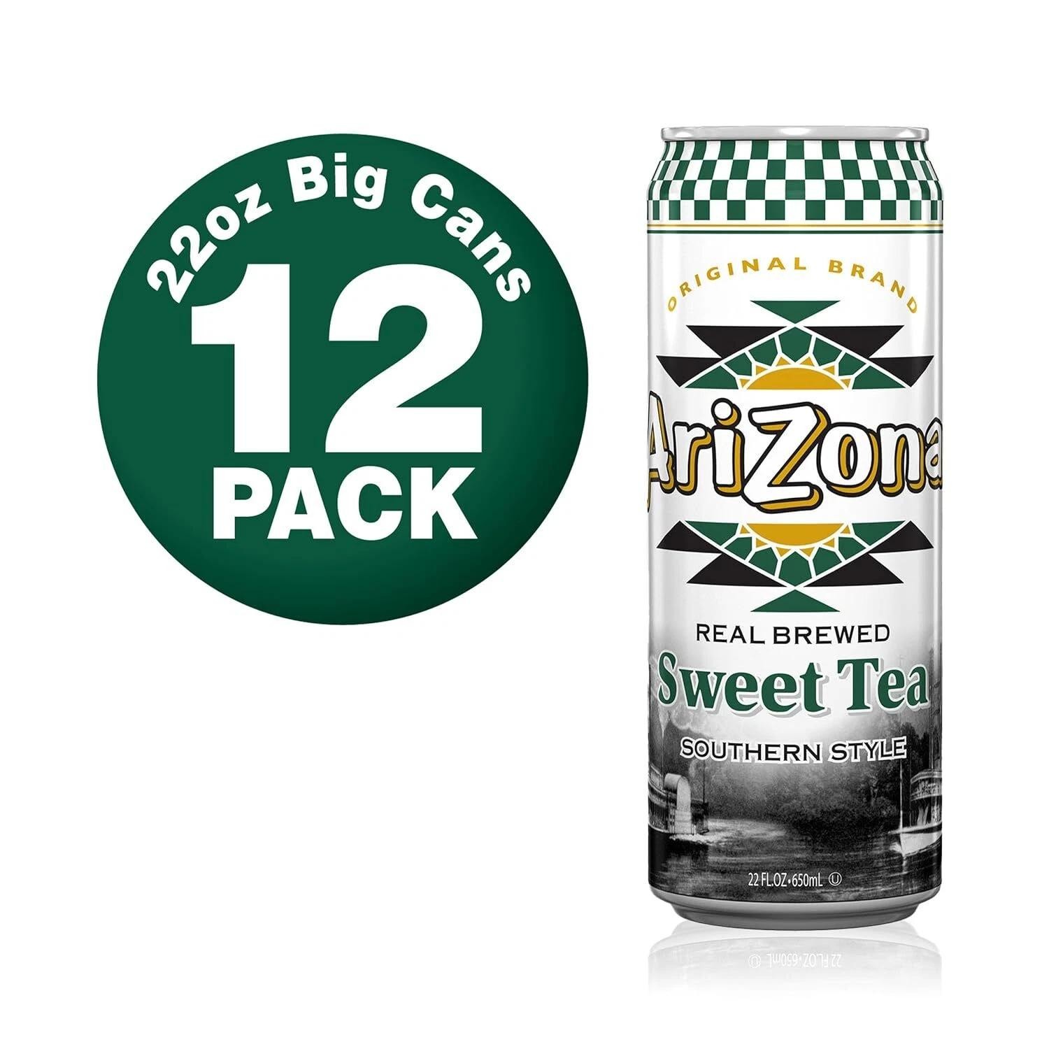 Arizona Sweet Tea – Big Can, 22 Fl Oz Pack of 12