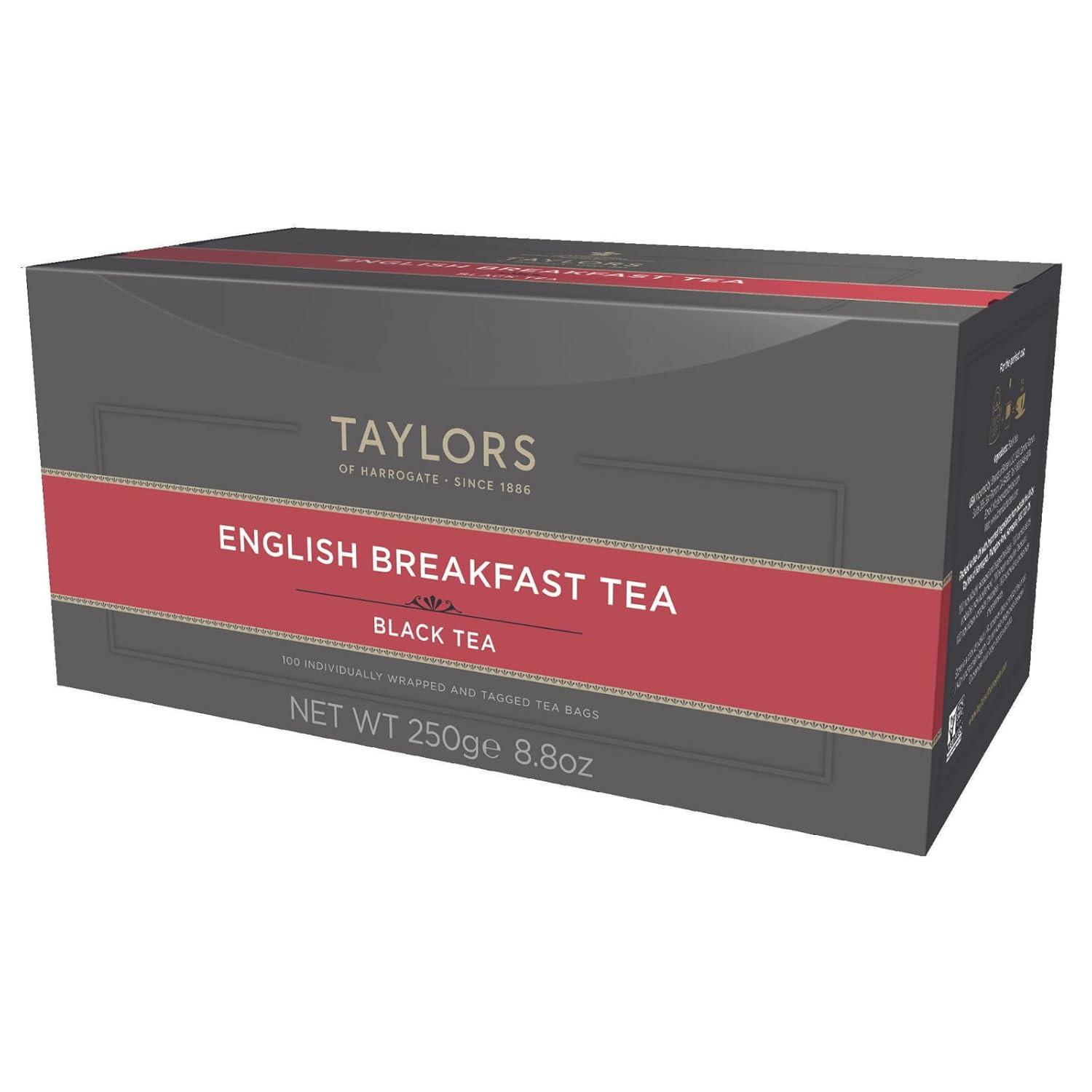 Earl Grey, Black Tea, Individually Wrapped Bags, 100 Count (Pack of 1), Fragrant
