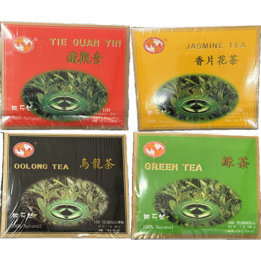 1 PACK – 7oz Citi Aroma Tea – 100 Teabags, 100% Natural – Choose Flavor